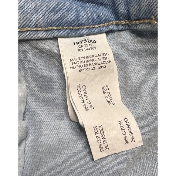 Two Tone Denim Jean Shorts Black Tape Size 24 Colorblock Raw Hem New - Picture 6 of 7